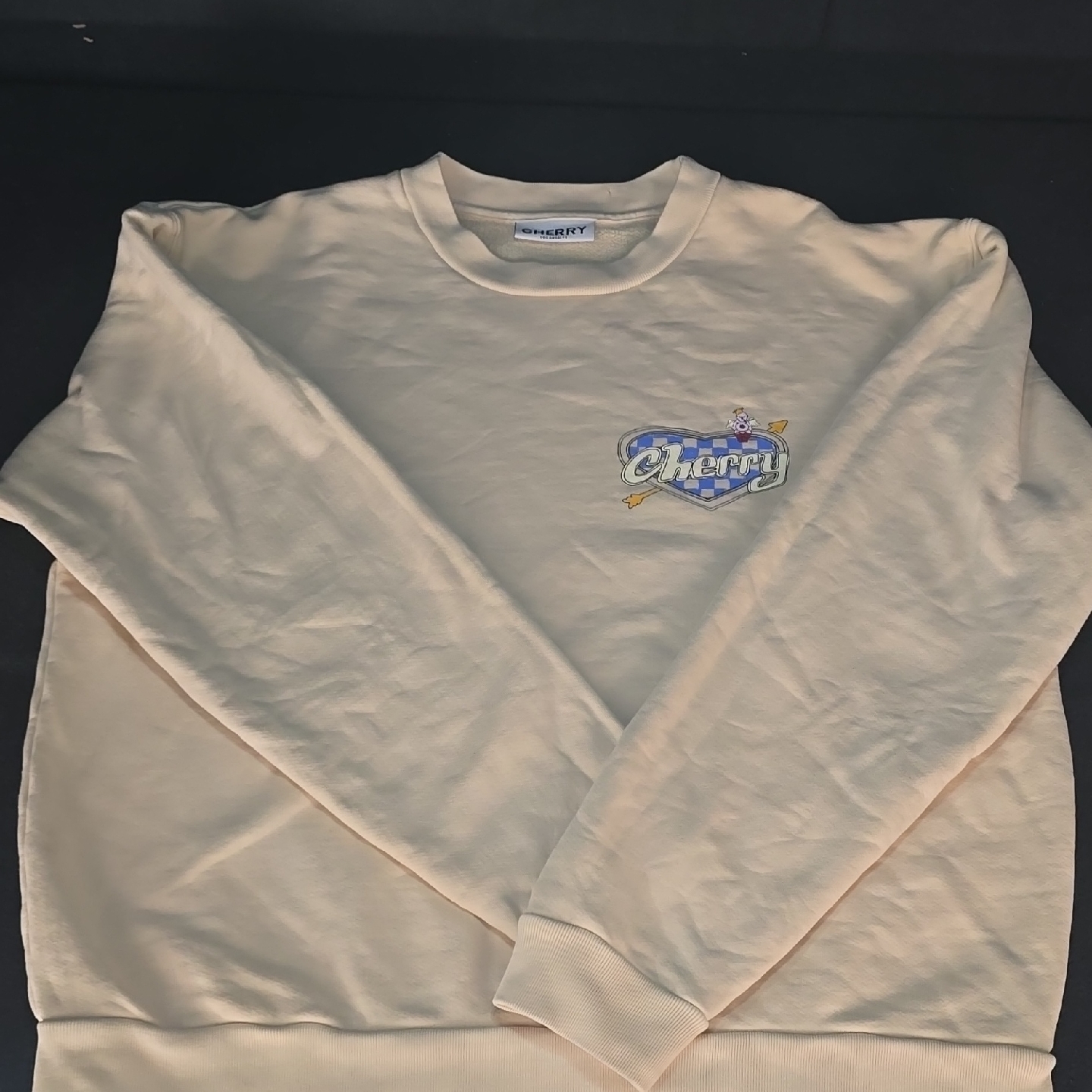 Cherry La Cream Crewneck Sweater